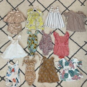 Baby/toddler girl dress and romper bundle 12-18 months